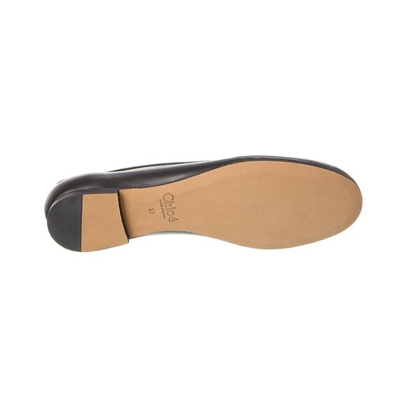 Chloé Lauren Leather Ballerina Flat, Black - Picture 4 of 5